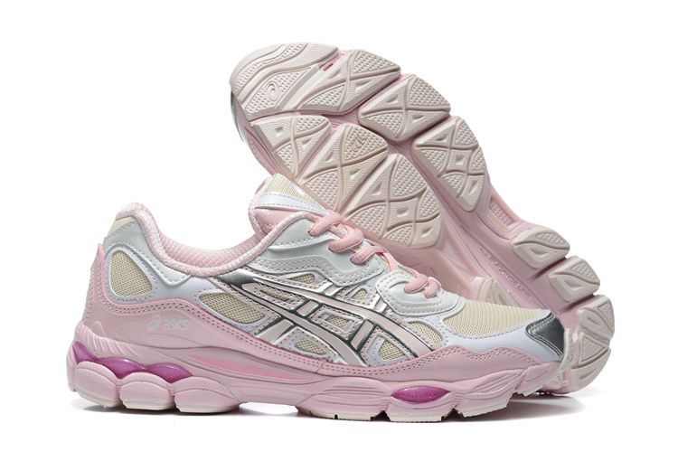 chaussures asics gel-nyc argent rose