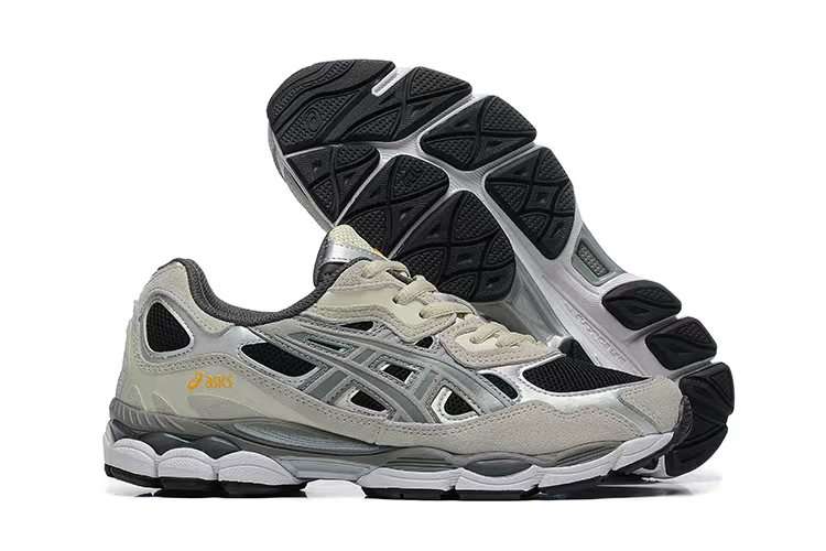 chaussures asics gel-nyc beige jaune