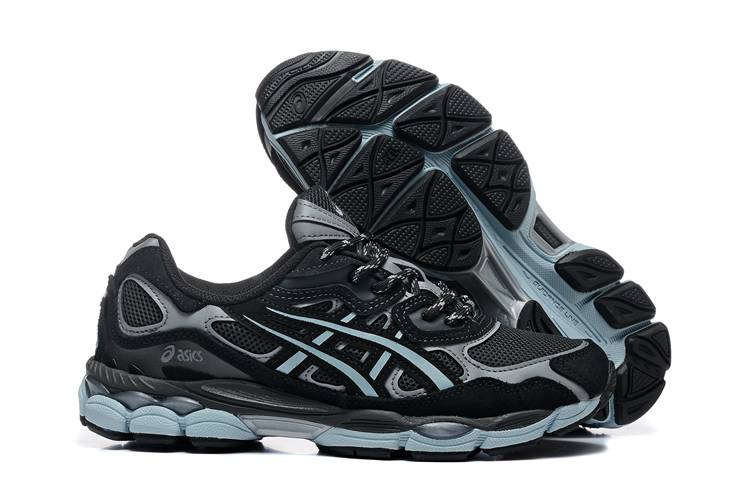 chaussures asics gel-nyc bleu gris