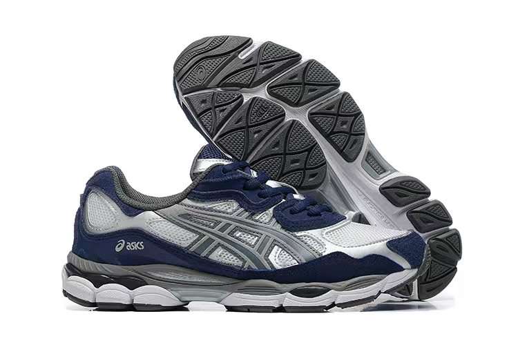 chaussures asics gel-nyc gris bleu