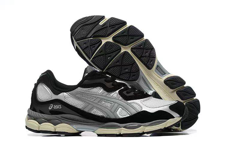 chaussures asics gel-nyc gris noir