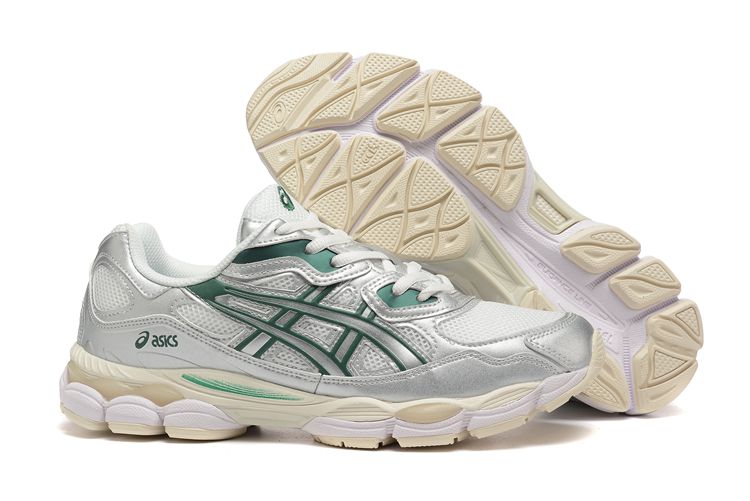 chaussures asics gel-nyc riz argent vert