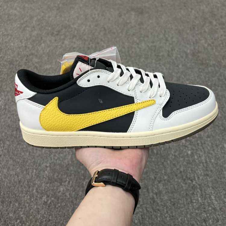 travis scott x air jordan 1 low noir aune crochet