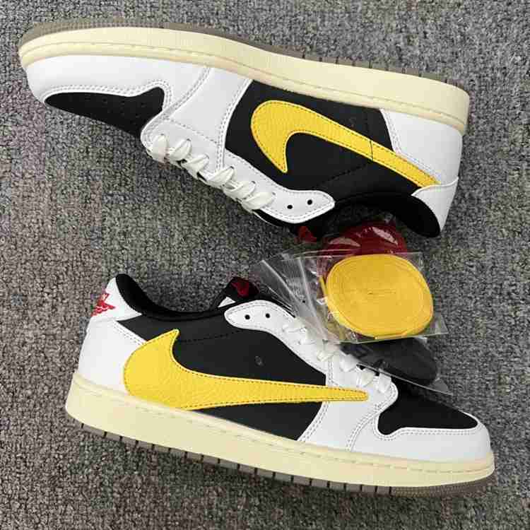 travis scott x air jordan 1 low noir aune crochet