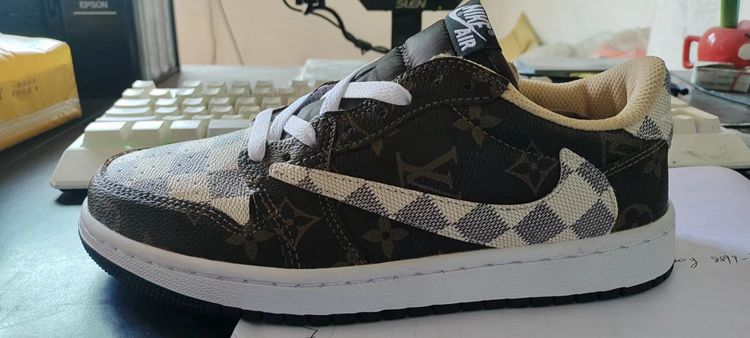 travis scott x LV air jordan 1 low noir