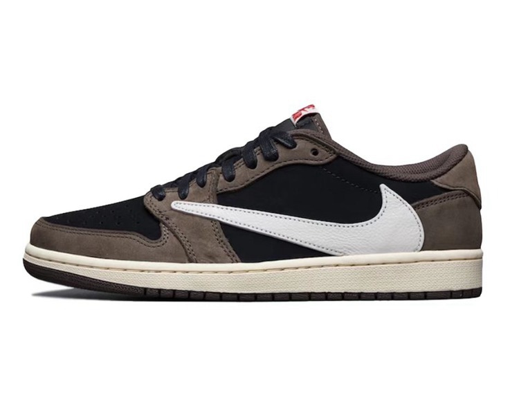travis scott x air jordan 1 low gris foncé crochet