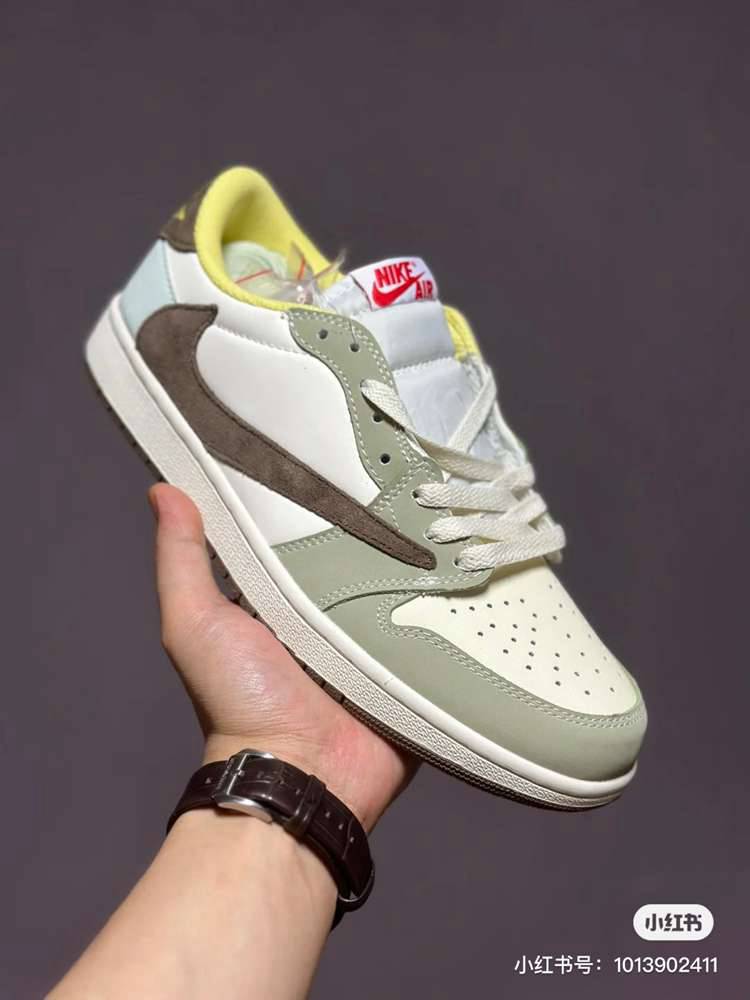 travis scott x air jordan 1 low matcha noir crochet