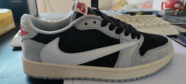 travis scott x air jordan 1 low noir gris crochet