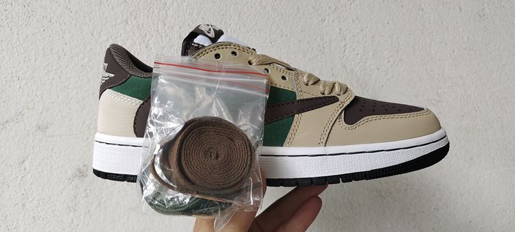travis scott x air jordan 1 low rouge vert crochet